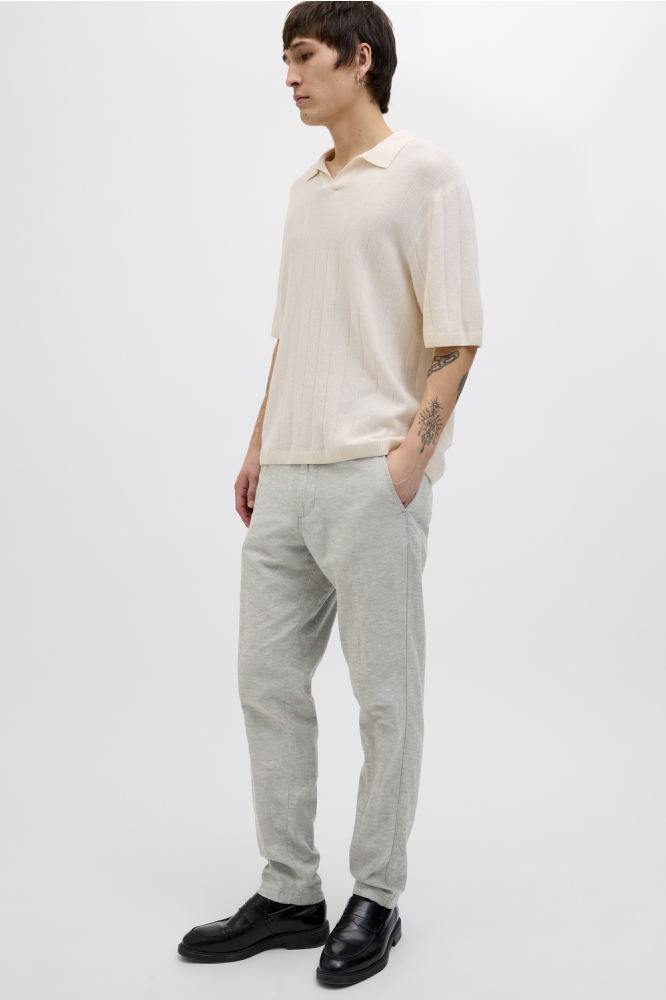 JPSTACE SUMMER LINEN BLEND CHINO PA 12248604 AGAVE GREEN/MELANGE